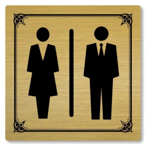 WC společné, 80x80mm, zlatá, Nebraska